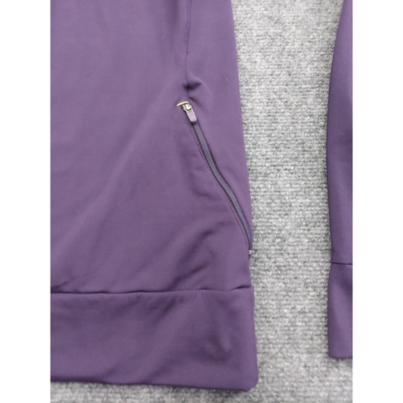 Adidas Hoodie Womens Medium Purple Techfit Climalite Half Zip Thumbholes Running - Picture 5 of 13